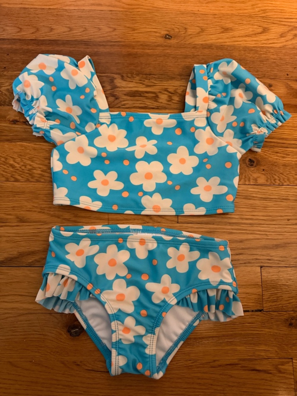 Cat & Jack Blue Floral Swim Set 4T